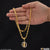 1 Gram Gold Plated Triangle Antique Design Chain Pendant Combo for Men (CP-C542-A985)