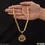 1 Gram Gold Plated Om Delicate Design Chain Pendant Combo for Men (CP-C019-B423)