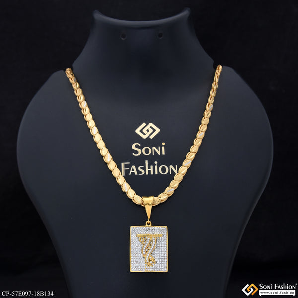 1 Gram Gold Plated Krishna Pendant With Chain for Men (CP-E097-B134)