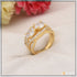 Chic Design with Diamond Fancy Design Gold Plated Ring for Ladies - Style LRG-148