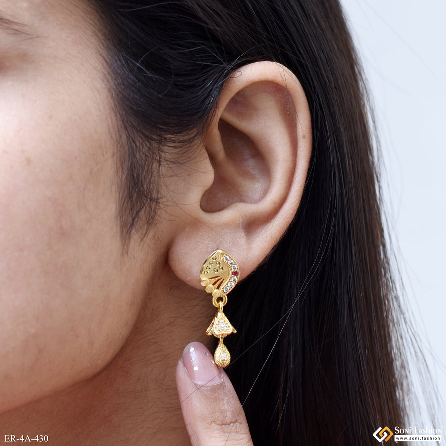 Cool Design Gold Plated Earrings for Women - Style A430