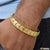 Cool Design Superior Quality Golden Color Stainless Steel Bracelet for Men - Style A964