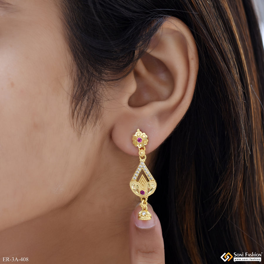 Decorative Design Gold Plated Earrings for Women - Style A408