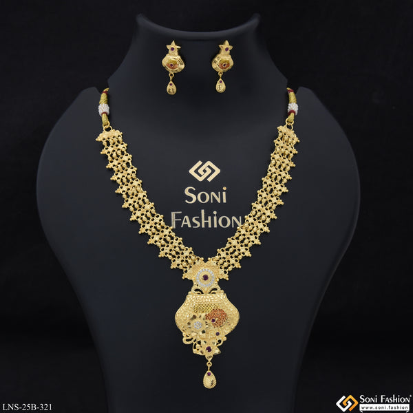 Decorative Design Gold Plated Necklace Set for Women - Style B321