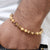 Delicate Design Antique Design Gold Plated Rudraksha Bracelet for Men - Style D101