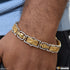 Delight Gold and Rhodium Plated Bracelet for Men - Style A737
