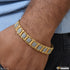 Delight Gold and Rhodium Plated Bracelet for Men - Style A734