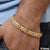 Delight Gold and Rhodium Plated Bracelet for Men - Style A874