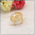 Designer with Diamond Unique Design Gold Plated Ring for Lady - Style LRG-146