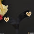 Heart Shape with Diamond Fashionable Gold Plated Earrings for Ladies - Style A003