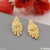 Dazzling Design Finely Detailed Gold Plated Earrings for Ladies - Style A019