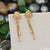 Lovely Design with Diamond Cool Design Gold Plated Earrings for Ladies - Style A037