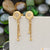 Unique Design with Diamond Fashionable Gold Plated Earrings for Ladies - Style A044