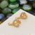 Fashionable with Diamond Stunning Design Gold Plated Earrings for Lady - Style A055