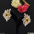 Yellow Stone with Diamond Chic Design Gold Plated Earrings for Ladies - Style A060