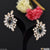 Navy Blue Stone with Diamond Fashionable Gold Plated Earrings for Lady - Style A066