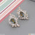 Navy Blue Stone with Diamond Fashionable Gold Plated Earrings for Lady - Style A066