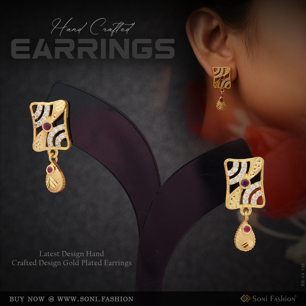 Latest Design Hand-Crafted Design Gold Plated Earrings for Ladies - Style A135