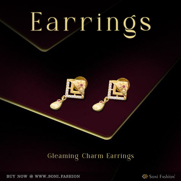 Lovely Design Eye-Catching Design Gold Plated Earrings for Ladies - Style A138