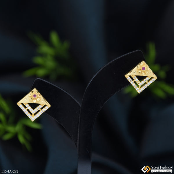Fashion-Forward Gold Plated Earrings for Ladies - Style A282