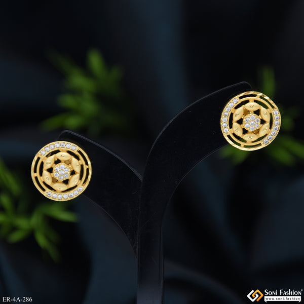 Superior Quality Gold Plated Earrings for Ladies - Style A286