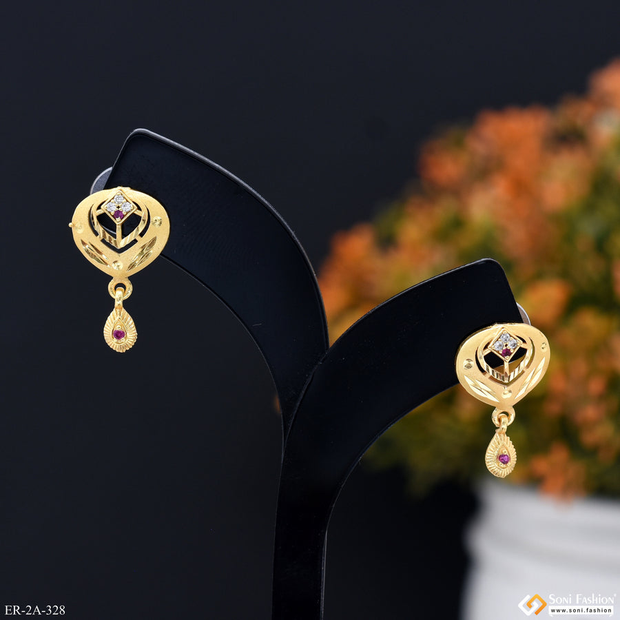 Unique Design Gold Plated Earrings for Women - Style A328