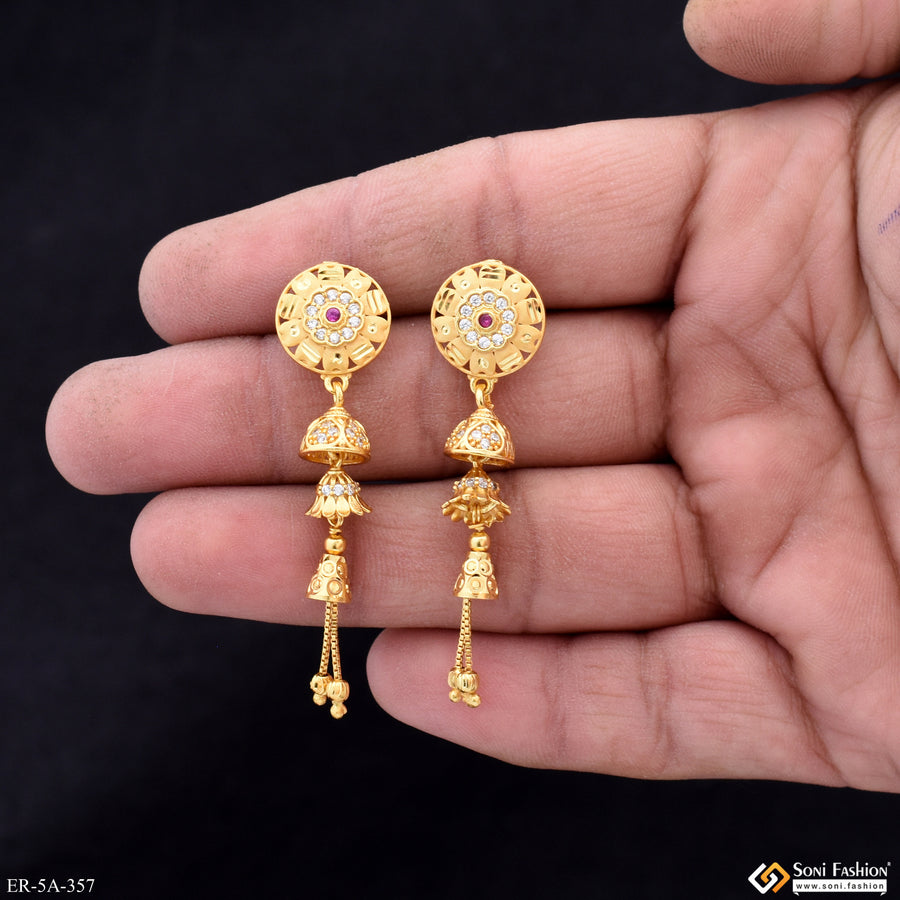 Radiant Design Gold Plated Earrings for Women - Style A357