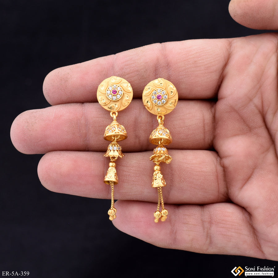 Casual Design Gold Plated Earrings for Women - Style A359
