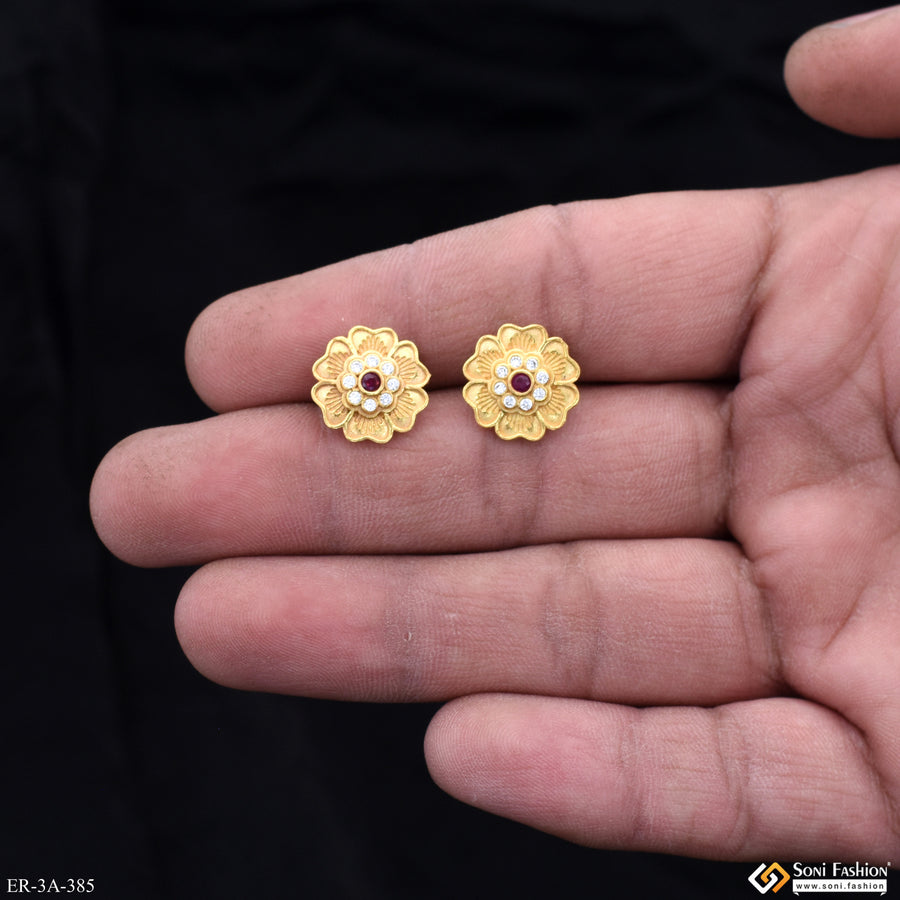 Gorgeous Design Gold Plated Earrings for Women - Style A385
