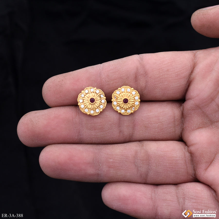 Graceful Design Gold Plated Earrings for Women - Style A388