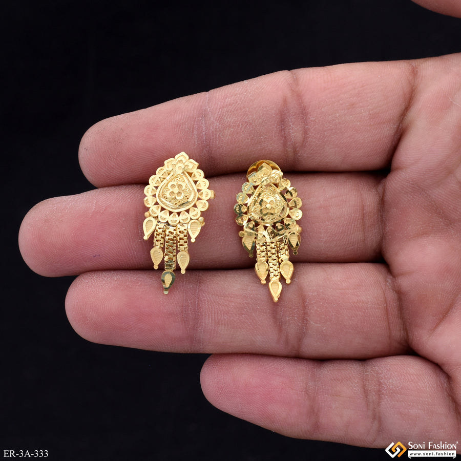Graceful Design Gold Plated Earrings for Women - Style A333