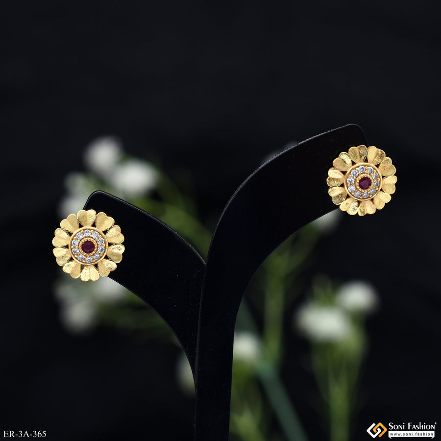 Unique Design Gold Plated Earrings for Women - Style A365
