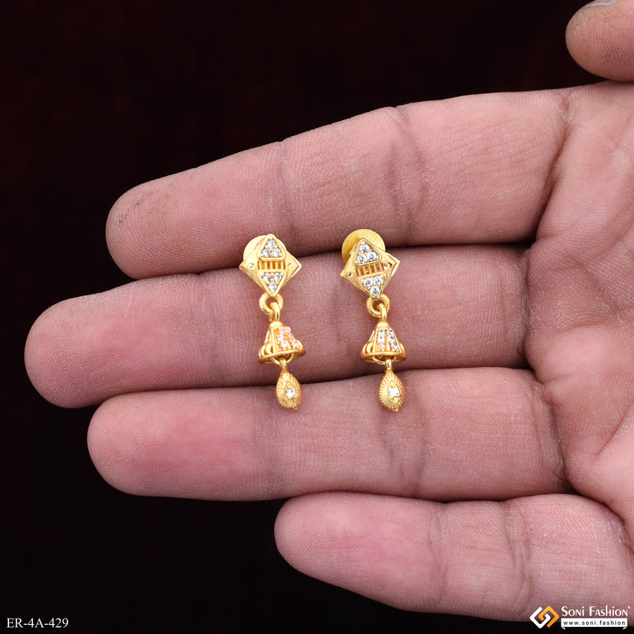 Graceful Design Gold Plated Earrings for Women - Style A429