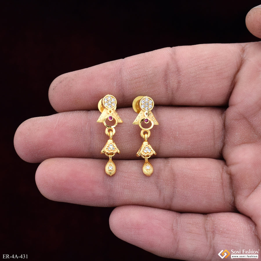 Magnificent Design Gold Plated Earrings for Women - Style A431