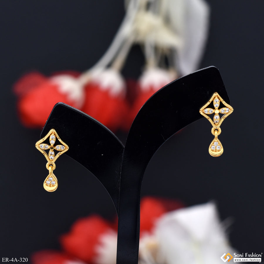 Artisanal Design Gold Plated Earrings for Women - Style A320