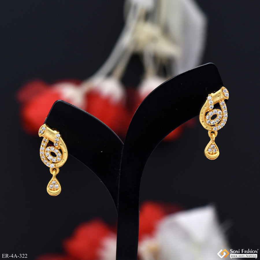 Gorgeous Design Gold Plated Earrings for Women - Style A322