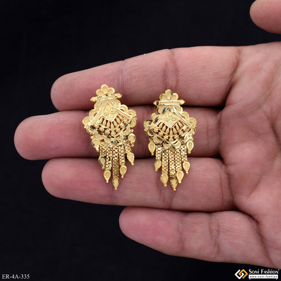 Brilliant Design Gold Plated Earrings for Women - Style A335