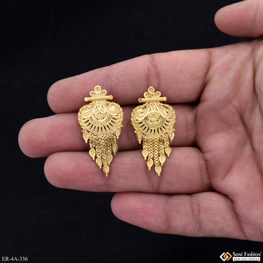 Casual Design Gold Plated Earrings for Women - Style A336