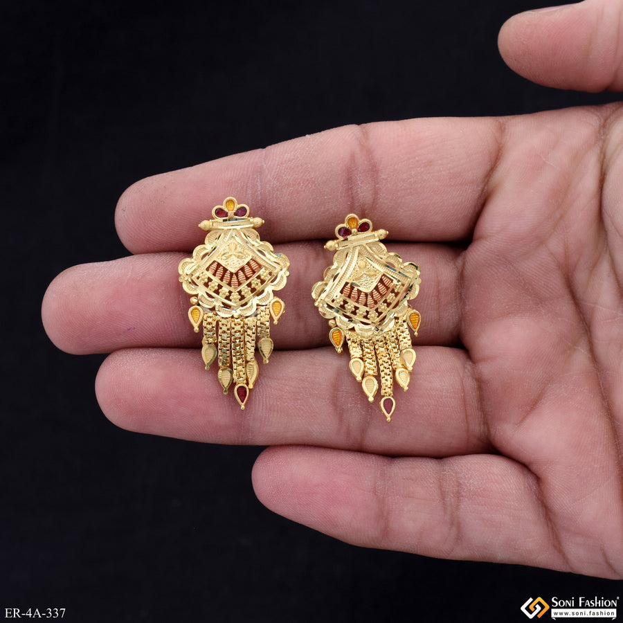 Exclusive Design Gold Plated Earrings for Women - Style A337