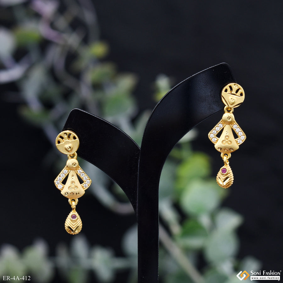 Fashion-Forward Gold Plated Earrings for Women - Style A412