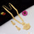 Exclusive Design Brilliant Design Gold Plated Necklace Set for Lady - Style A604