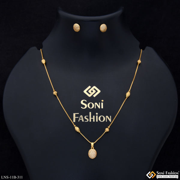 Exclusive Design Gold Plated Necklace Set for Ladies - Style B311