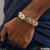 Expensive-Looking Design High-Quality Golden & Silver Color Bracelet for Men - Style B183