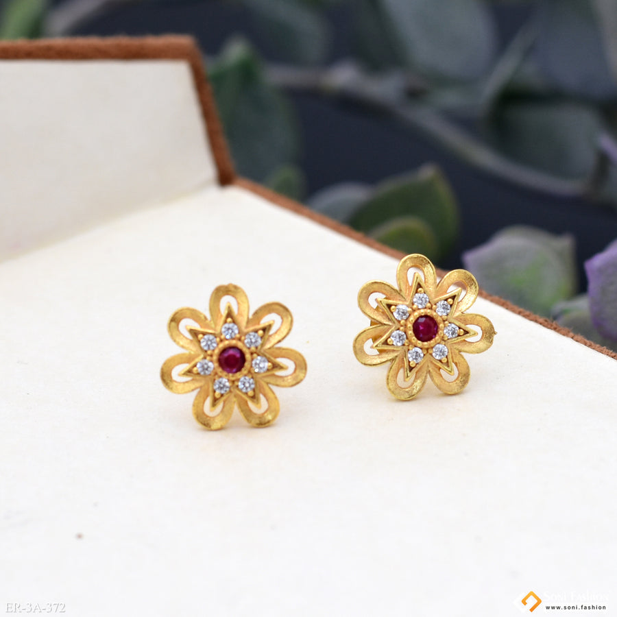 Eye-Catching Design Gold Plated Earrings for Women - Style A372