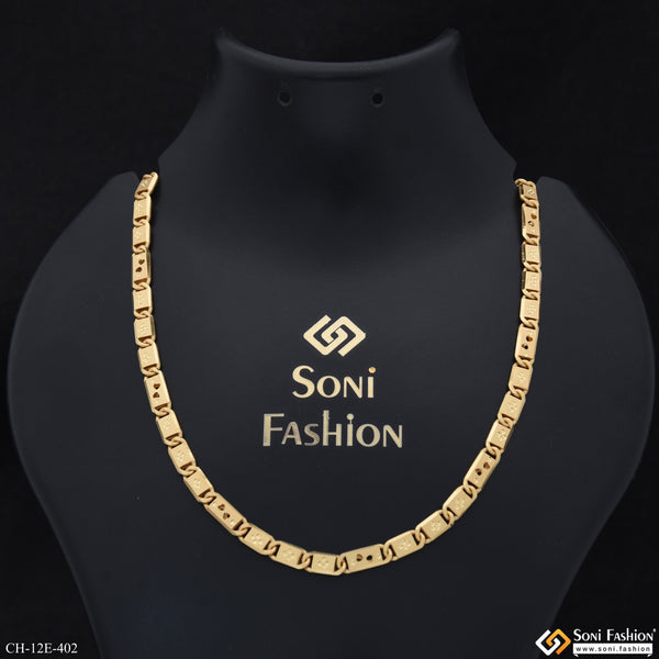 Fabulous Design Gold Plated Nawabi Chain for Men - Style E402