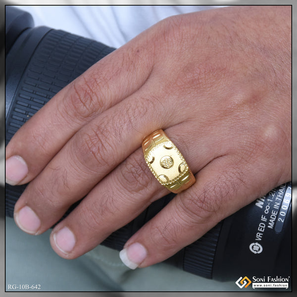 Fabulous Design Gold Plated Ring for Men - Style B642