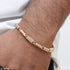 Fabulous Design with Diamond Awesome Design Rose Gold Bracelet for Men - Style D104