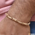 Fancy Design Artisanal Design Rose Gold Color Bracelet for Men - Style D034