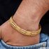 Fancy with Diamond Hand-Crafted Design Gold Plated Bracelet for Men - Style C953