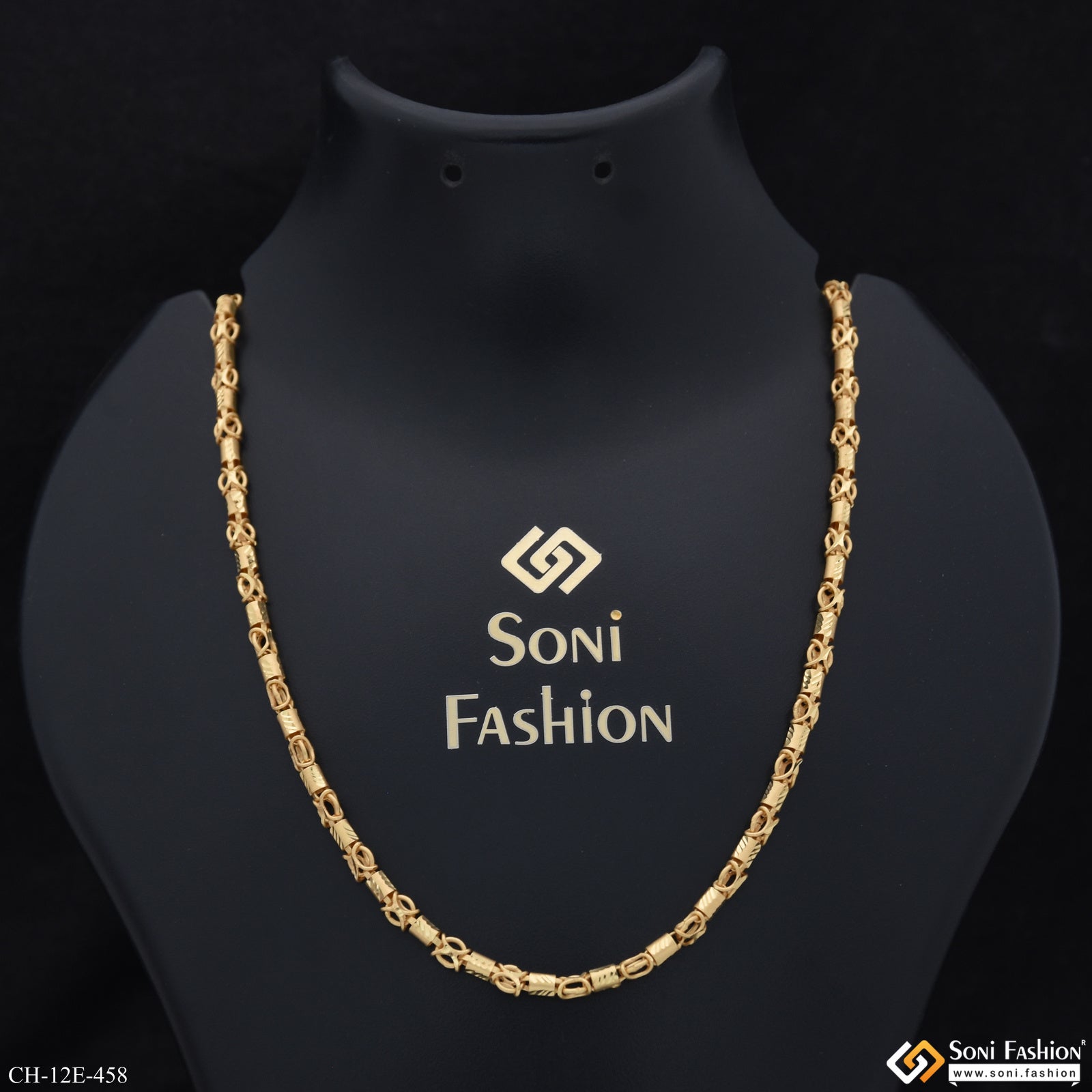 Fashionable Design Gold Plated Pipe Chain for Men - Style E458 – Soni ...